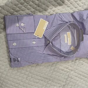 Michaels Men's Purple Checkered Shirt